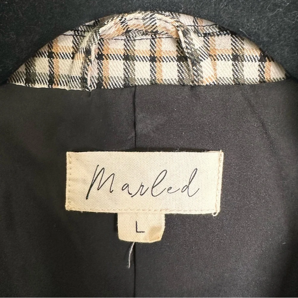 Marled L Cream Tan & Black Plaid Blazer - Picture 7 of 8